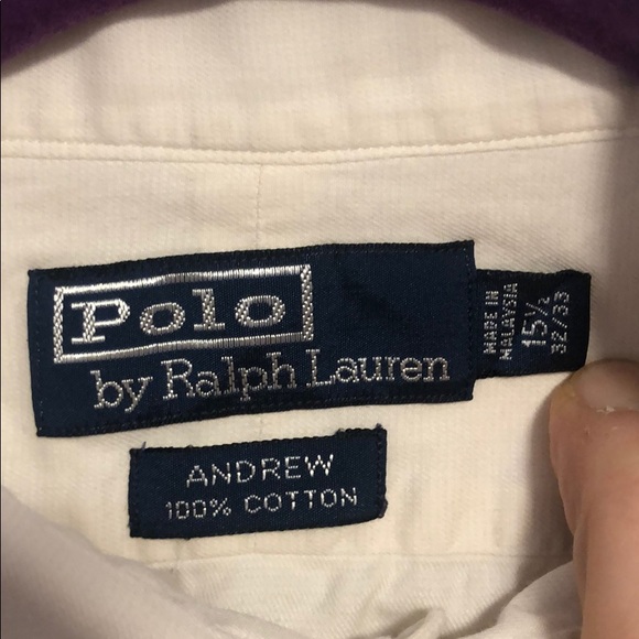 Polo by RL Men’s ‘Andrew’ Dress Shirt White 16 1/2 - Picture 3 of 5